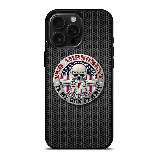 SECOND AMENDMENT AMERICAN GUN METAL LOGO iPhone Case Cover