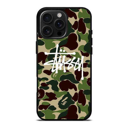 STUSSY BAPE CAMO iPhone Case Cover
