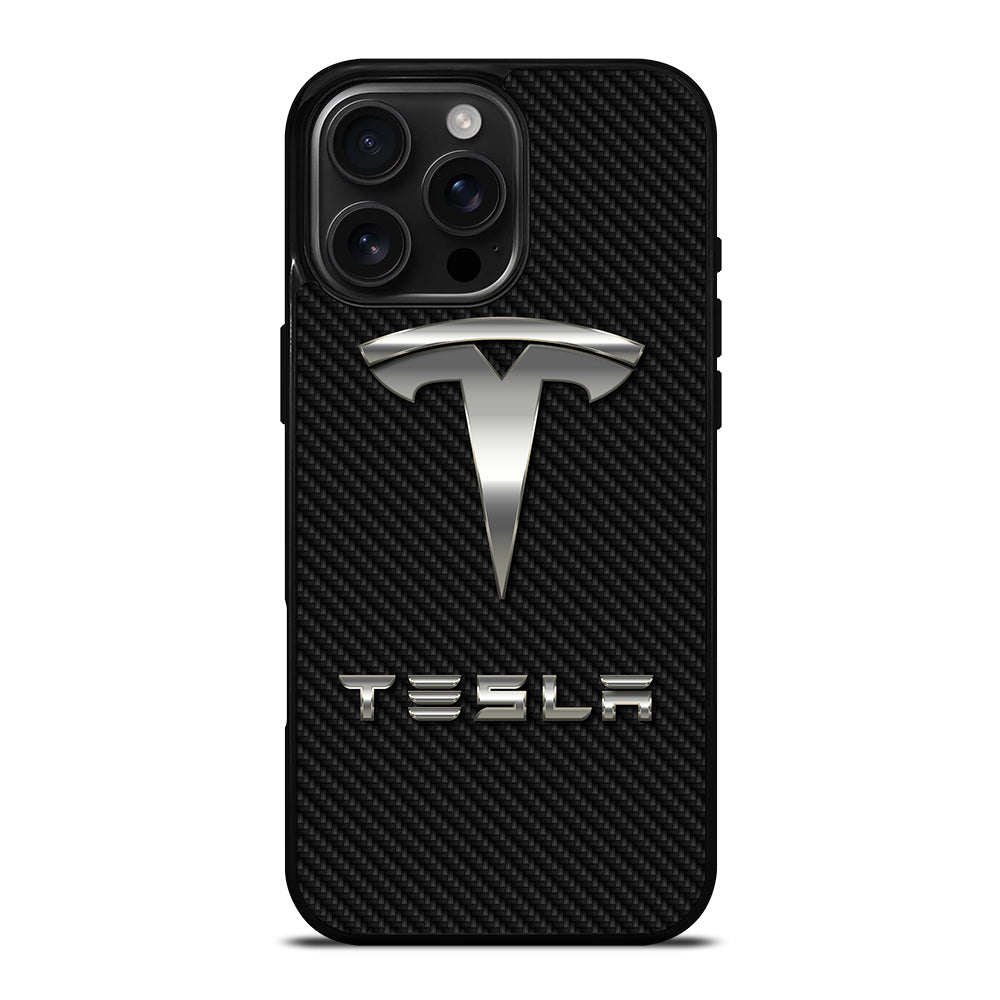 TESLA CARBON LOGO iPhone Case Cover