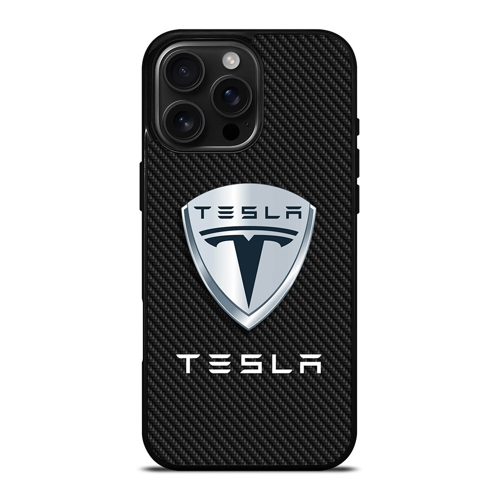 TESLA LOGO CARBON iPhone Case Cover