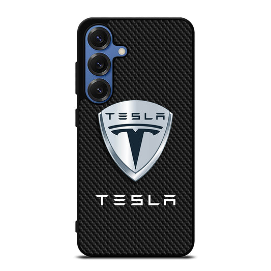 TESLA LOGO CARBON Samsung Galaxy Case Cover