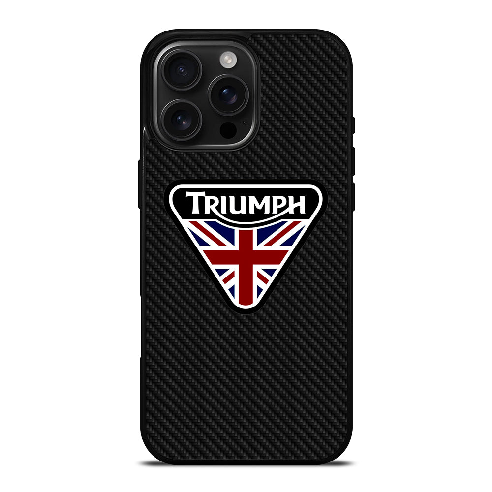 TRIUMPH MOTORCYCLE LOGO CARBON iPhone Case Cover