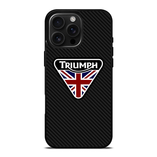 TRIUMPH MOTORCYCLE LOGO CARBON iPhone Case Cover