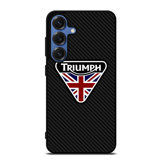 TRIUMPH MOTORCYCLE LOGO CARBON Samsung Galaxy Case Cover