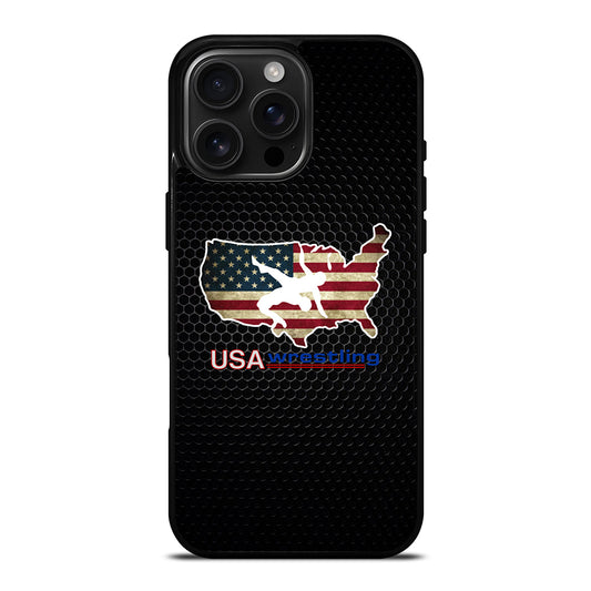 USA WRESTLING METAL LOGO iPhone Case Cover