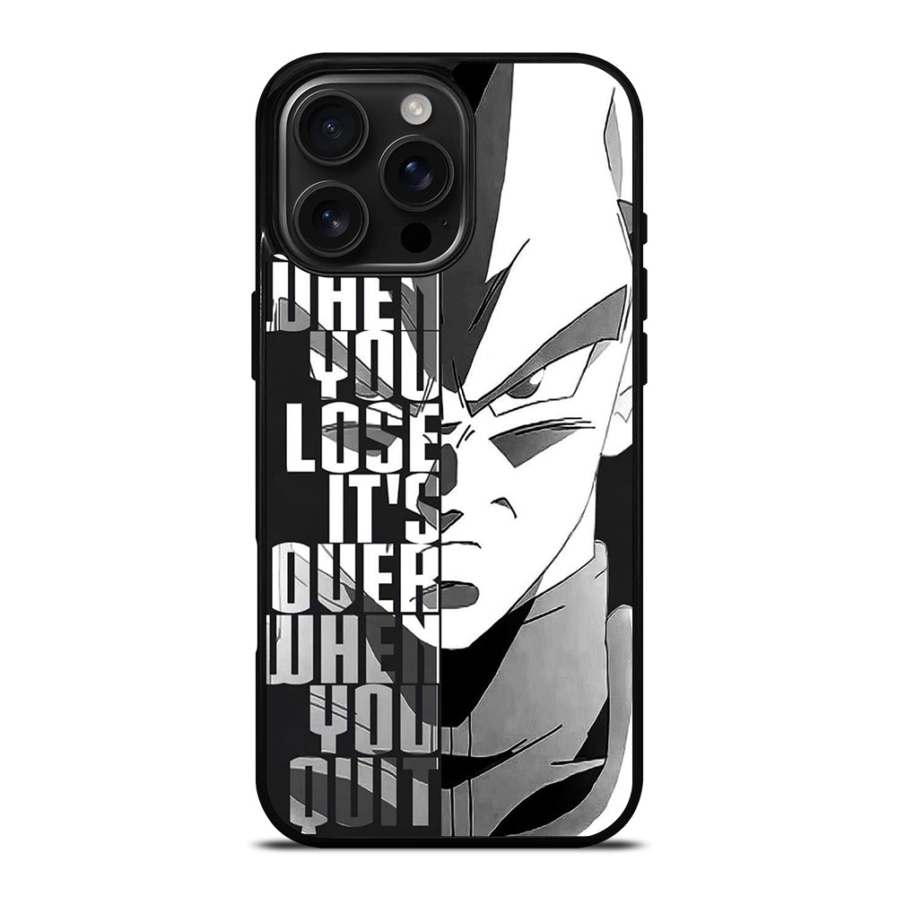 VEGETA DRAGON BALL QUOTE iPhone Case Cover