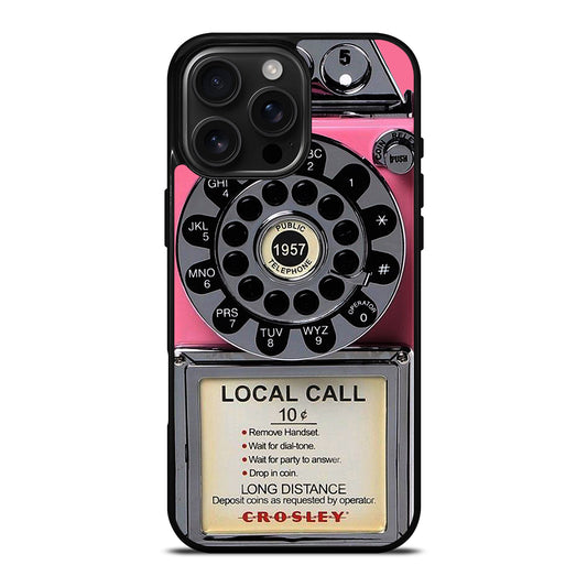 VINTAGE RETRO PAYPHONE PINK iPhone Case Cover