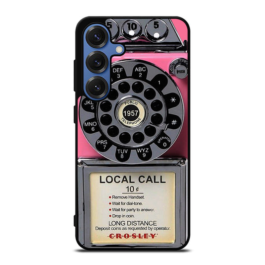 VINTAGE RETRO PAYPHONE PINK Samsung Galaxy Case Cover